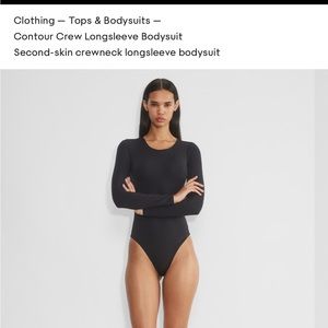 Babaton Black Long Sleeve Bodysuit